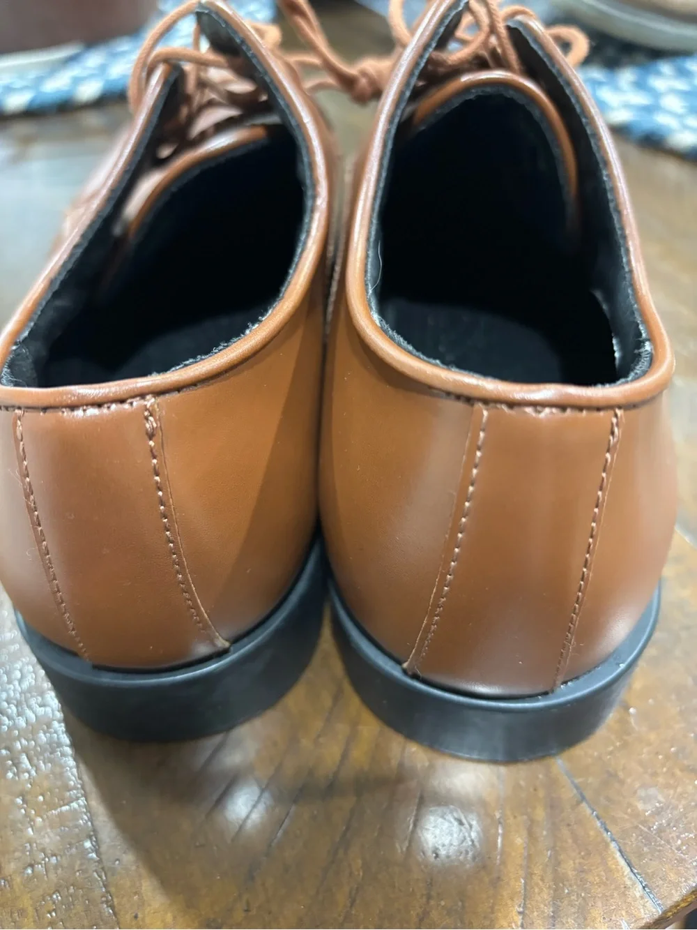 Joseph Abboud Men's Tan Leather Lace-Up Derby Shoes Never worn